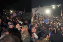 Tavuşun Kirants kəndində sakinlərlə polis arasında qarşıdurma yaranıb - VİDEO